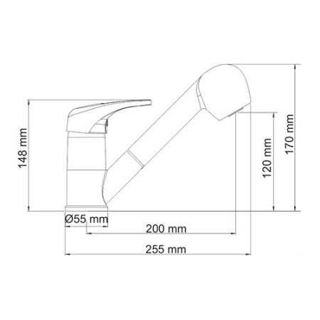 Смеситель для кухни с выдвижной лейкой WasserKRAFT Oder 6365