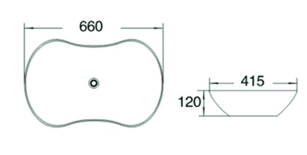 Раковина накладная (67х34) SantiLine SL-1030