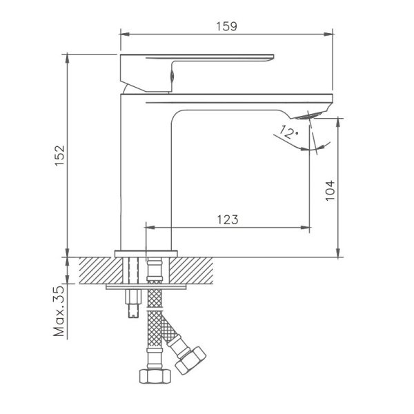 Смеситель для раковины Haiba HB10590 Смеситель для раковины Haiba HB10590