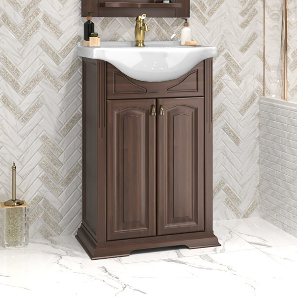 Тумба под раковину Opadiris Риспекто 55 00-00007073 орех антикварный (без раковины)