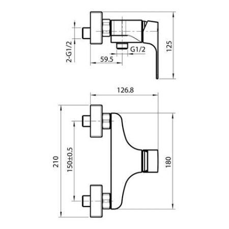 Cмеситель для душа Koller Pool Neon Cube NC0450