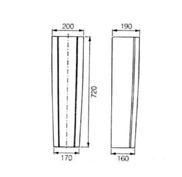 Полупьедестал Cersanit CARINA S-PO-SFU60/70-w