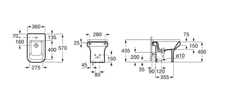 Биде напольное Roca Dama-N 357784000