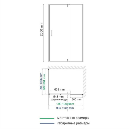 Душевой уголок (100х100) WasserKRAFT Elbe 74P19