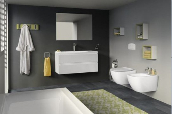 Комплект инсталляция + унитаз Ideal Standard Prosys Frame 120 M с унитазом Tesi AquaBlade T0079V15SW