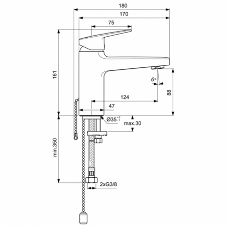 Смеситель для раковины Ideal Standard CERAPLAN BD223AA