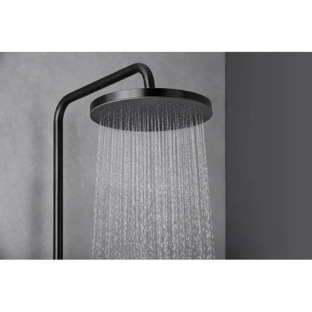 Душевая система с изливом Arrow AMG13S36DG черный