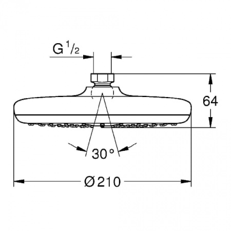Верхний душ Grohe Tempesta 26410 000 (26410000) хромированный