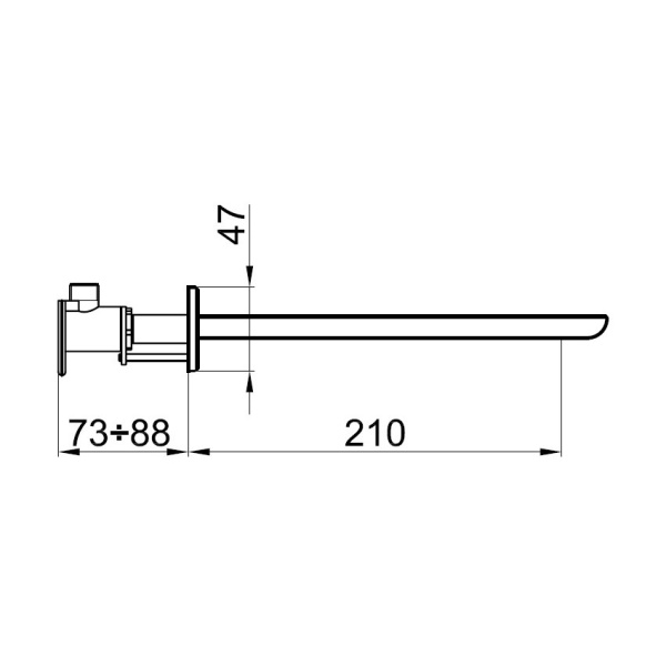 Излив для ванны  Webert Wolo AC0324564, черный/хром