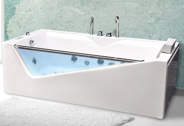 Акриловая ванна (180х90) Grossman GR-18090-1 с гидромассажем, белый
