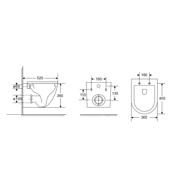Унитаз подвесной безободковый Grossman  GR-4411MSQ с сиденьем микролифт
