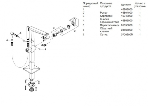 Смеситель для ванны Grohe Allure Brilliant 23119 A00 (23119A00) темный графит глянцевый