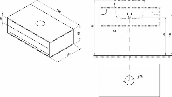 Тумба под раковину Ravak SD Step 100 X000001417