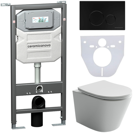 Комплект унитаза с инсталляцией Ceramicanova Balearica CN6000_1001B_1000