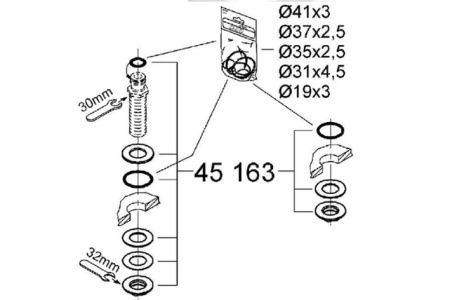 Стержневое крепление GROHE 45163000