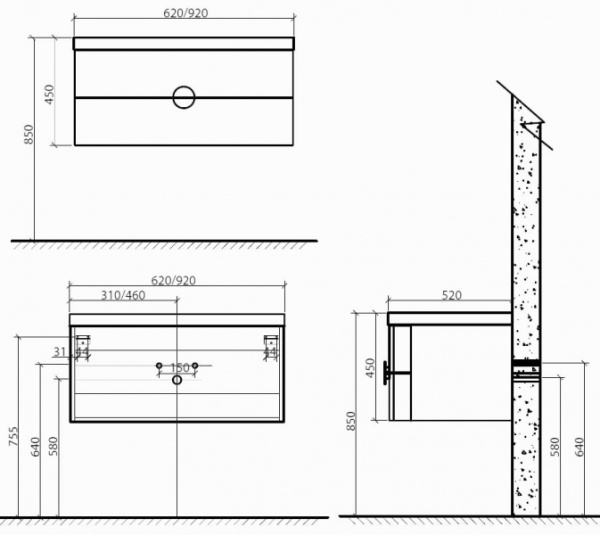 Раковина BelBagno Senso SENSO-920-LVB
