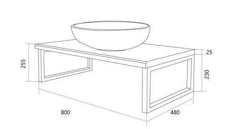 Столешница 1Marka Grunge Loft 80 У85839