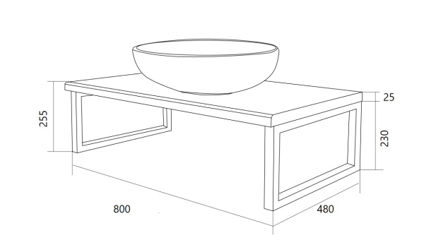 Столешница 1Marka Grunge Loft 80 У85830