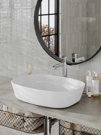 Раковина накладная (50х38) Orange  B08-500W белый глянец