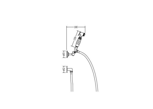 Гигиенический душ с держателем и шлангом Devon&Devon MARK17CR