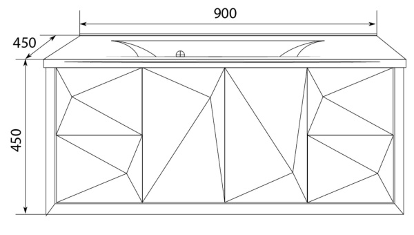 Тумба под раковину Marka One Romb 90П У67847