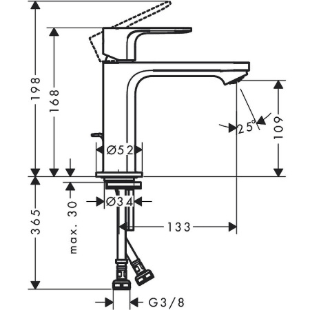 Смеситель для раковины Hansgrohe Rebris S 72517670