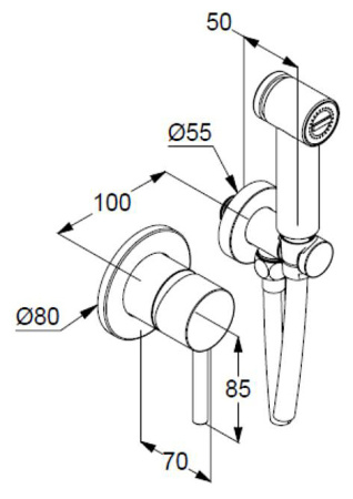 Гигиенический набор Kludi Bozz 389985376