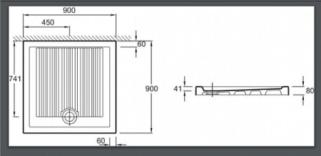 Душевой поддон Jacob Delafon Kyreo EN134-00