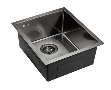 Кухонная мойка (38х42) EMAR EMB-130 PVD Nano Dark