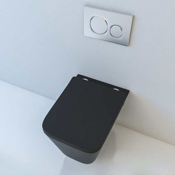 Подвесной безободковый унитаз с сиденьем микролифт beWash Kraft BKWHR105510