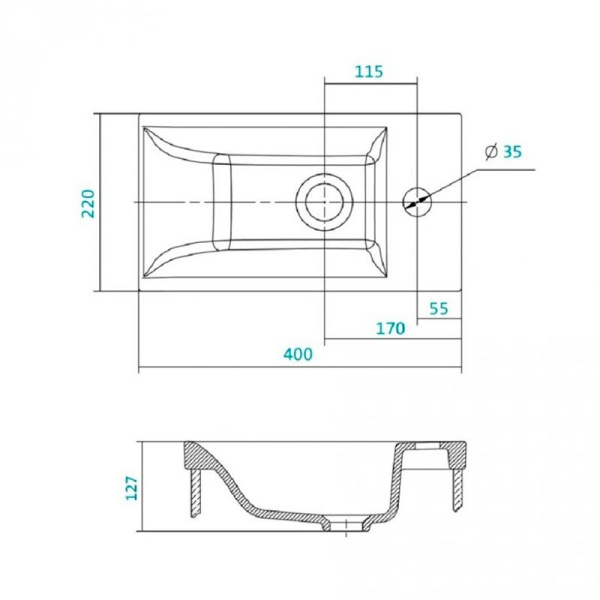 Раковина ASB-Woodline Миранда 40 24545