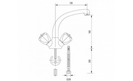 Смеситель для мойки Mofem Metal Plus 140-2138-00