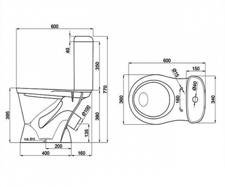 Унитаз-компакт Della Otti DE2110450027