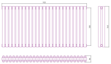 Полотенцесушитель Водяной Сунержа Эстет-00 (50х112) 25 секций Матовое Золото 032-0332-5025