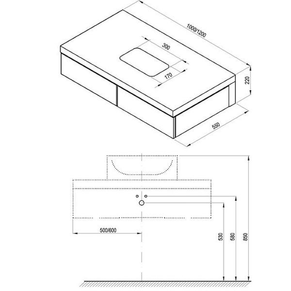 Тумба под раковину Ravak SD Formy 100 X000001030