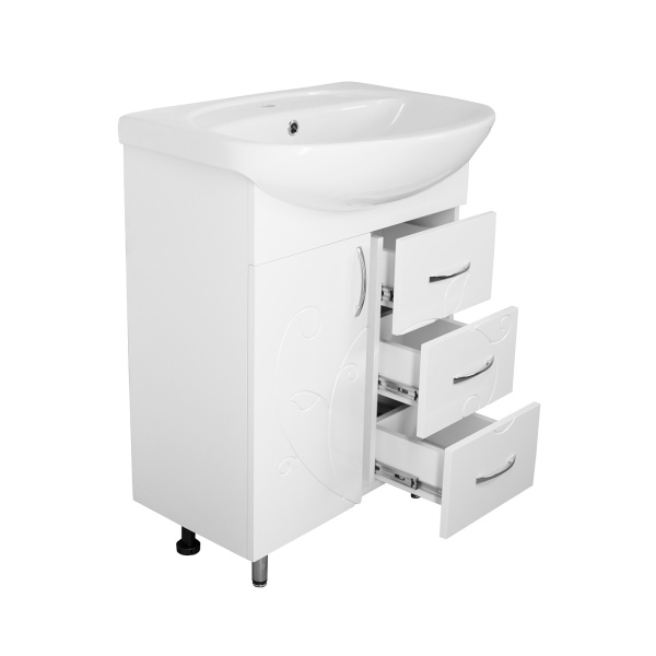 Тумба под раковину напольная  Style Line Эко фьюжн ЛС-00002285 белый