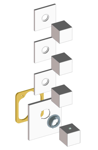Термостат на 3-6 потребителя HighFlow Bossini Outlets Z032205.030 хром