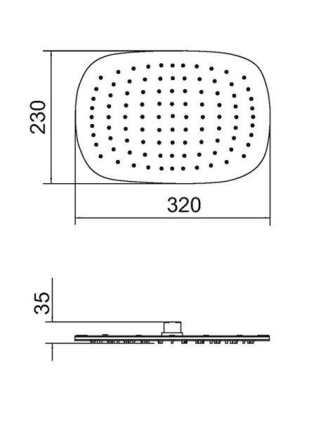 Верхний душ Am.Pm Awe Oval F0500300 Верхний душ Am.Pm Awe Oval F0500300