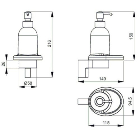 Диспенсер с держателем Ideal Standard Connect N1389AA