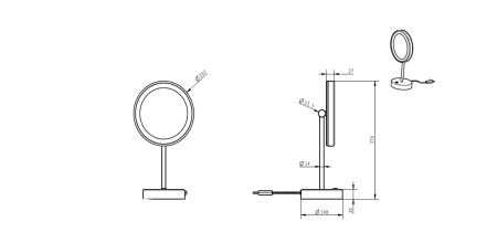 Зеркало увеличительное Art&Max AM-M-062-CR