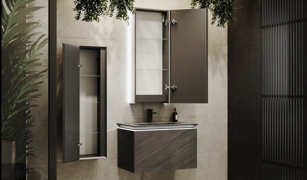 Зеркало Jorno Incline 53 Антрацит Inc.02.53/P/А/JR