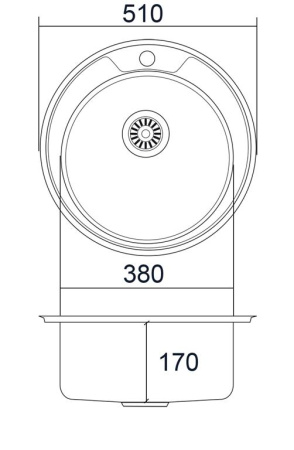 Кухонная мойка (51х51) EMAR ЕМЛ-510