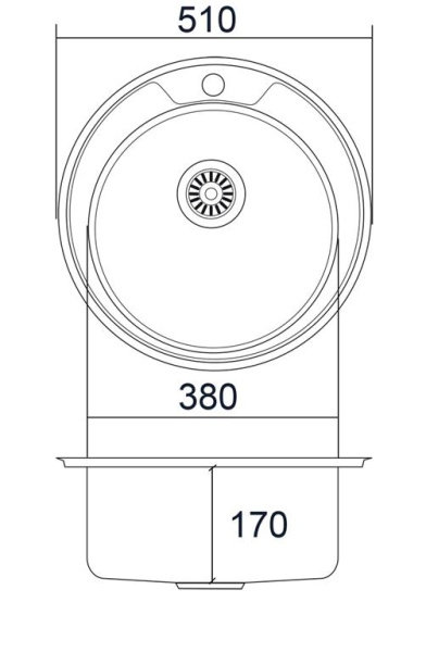 Кухонная мойка (51х51) EMAR ЕМЛ-510