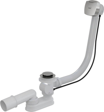 Слив-перелив для ванны пластиковый, Alcaplast A55K NEW (полуавтомат)