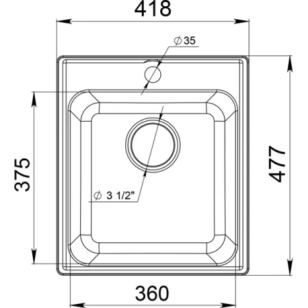 Кухонная мойка GranFest Quartz 17, 17 черный