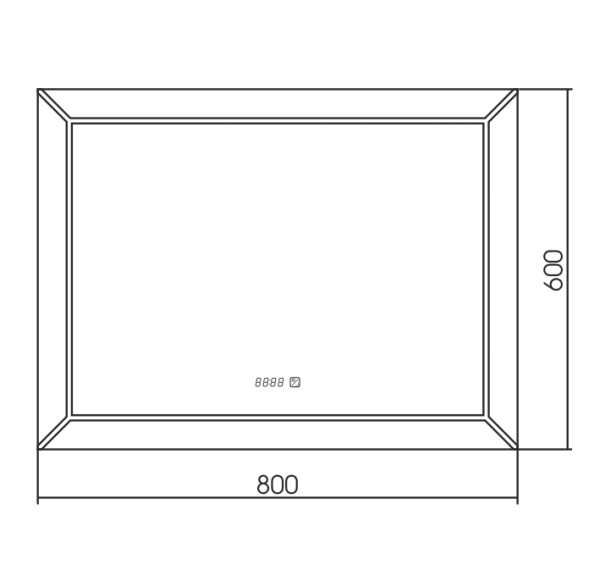 Зеркало (80х60) Silver Mirrors  VOLL ФР-00001399