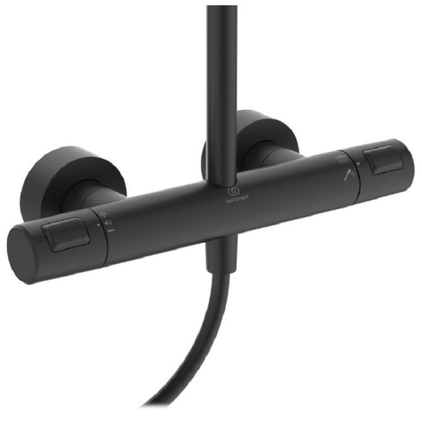 Душевая система с термостатом Ideal Standard Ceratherm T25 Silk Black A7546XG