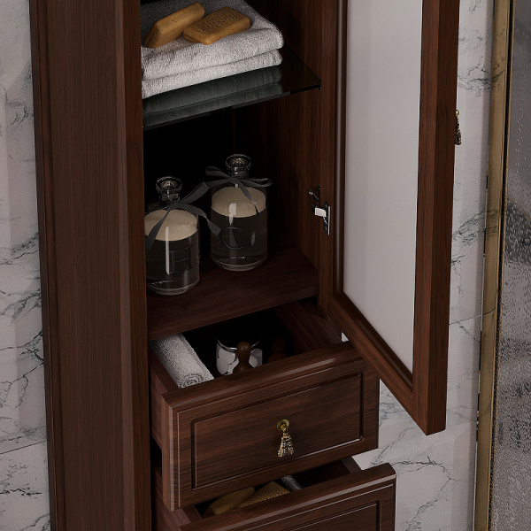 Пенал Opadiris Риспекто 30, цвет орех антикварный, правый, 00-00005835