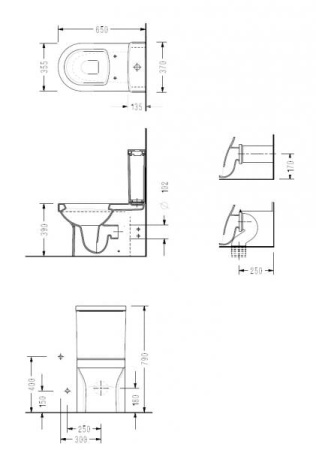 Унитаз компакт Serel Luna LN02+DG48