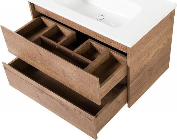 База под раковину подвесная BelBagno KRAFT-800-2C-SO-RT Rovere Tabacco